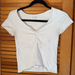 Brandy white v neck